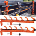 2 Sets Truck Bed Fishing Rod Holder, Fishing Pole Rack for Truck Holds 4 Rods, Fits 2.36" Thick Rails, Easy Install Kayak & Fly Rod Storage Stand - color: Orange, style: 6 Holes
