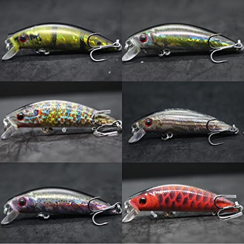 Minnow Crankbait for Bass Fishing Bass Lure Jerkbait Fishing Lures and Tackle Box - color: HM219KB