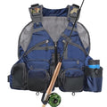 Kylebooker Fly Fishing Vest Pack Adjustable for Men and Women - color: Blue