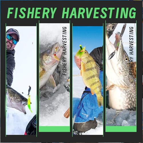 FONMANG 322-Piece Fishing Lures Kit - Buzz Bait/Spinner Baits/Jig/Frog, Fishing Tackle Box with Tackle Included, Soft Bait/Hooks/Weights, Fishing Gear Lure Kit Gift for Men Freshwater Bass Trout - color: D-220pcs ice Fishing Kit
