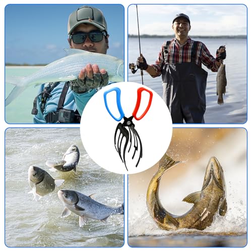 Fish Gripper, Fish Grabber Tool Metal Fish Grippers for Fishing, 3 Claw Fish Grips Anti-Slip Fishing Pliers Gripper Control Clamp Claw Fish Pliers Catch Fish Fishing Accessories, Ideal for Anglers¡­ - style: 3 Claw