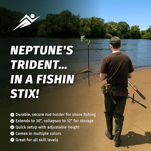 FISHIN' STIX Ready to Fish Kit - Includes 30" Rod Holder, All Terrain Stand Tripod and Bite Alarm - style: Pink