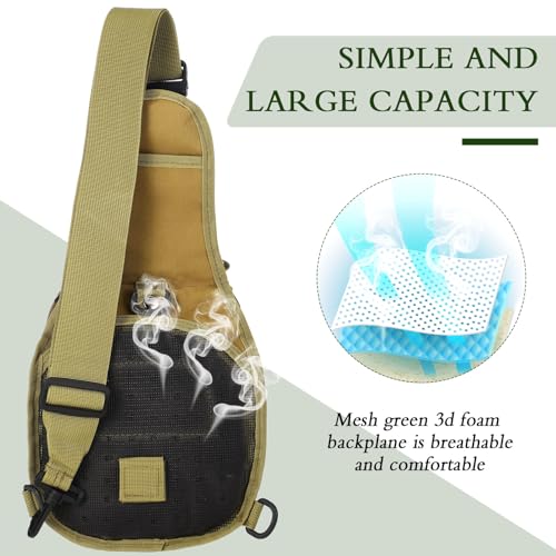 Hungdao 7 Pcs Fishing Backpack with Fishing Tool Kit Fish Gear Pliers Equipment Include Hook Remover Backpack Pliers Kit Scale Gripper Weigh Separator Fish Gifts for Men Women - color: Khaki