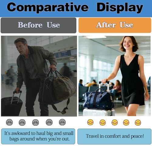 8PCS Multi Use Strong Adjustable Luggage Connector Straps, Add a Bag Easy to Travel Suitcase Elastic Strap Belt for Secure Stacking, Hands-Free Travel & Bag Attachment (Black & Rainbow) - color: 4black +4 colorful