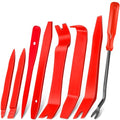 Keze 8 Pcs Auto Trim Removal Tool Kit with Non-Scratch Plastic Pry Tool & Fastener Clip Removal Tool Set for Car Panel Dashboard Door Clips and Upholstery Trim-Red - color: Red-8 Trim Removal Tool Set