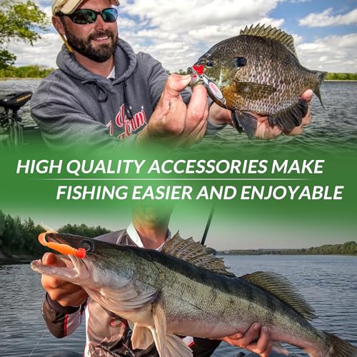THKFISH 375pcs Fishing Accessories Kit, Double sided Organized Fishing Tackle Box with Tackle Included Hooks, Weights Sinkers, Bass Fishing Gear Gifts