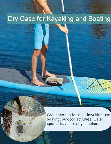 Avlcoaky Waterproof Box Dry Box Waterproof Containers, Protective Case 10" L x 5" W x 2.5" H Watertight Storage Box Kayaking Boat Waterproof Boxes