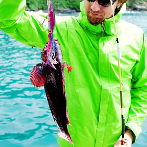 5pcs Saltwater Fishing Lures Squid Lure, Big Salt Water Lures Squid Skirts Tail Octopus Ocean Jerkbait,Tuna,Salmon Deep Sea Fishing Saltwater