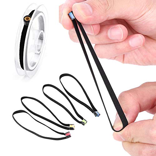 4PCS Fishing Tippet Ring Elastic Fabric Fishing Tippet Spool Ring Fish Wire Loop Tackle Accessory