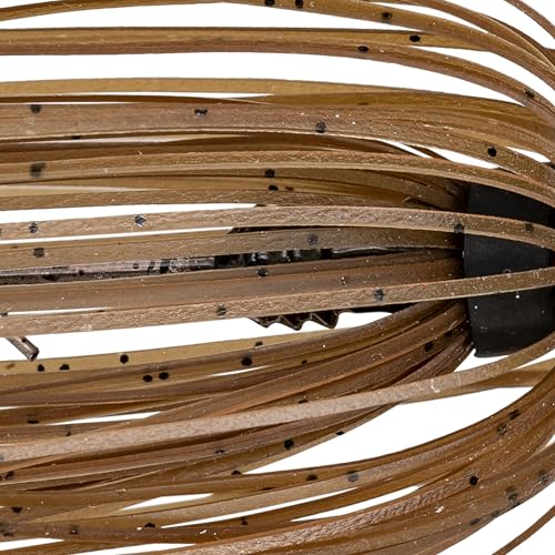 Strike King Thunder Cricket Fishing Lure, Vibrating Swim Jig, Silver Blade, 4/0 Jungle-Style Flipping Hook - color: Green Pumpkin, size: 3/8 oz