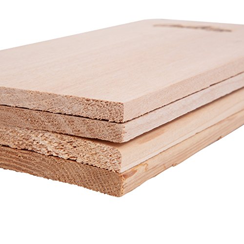 Camerons Cedar & Alder Grilling Planks - 4 Pack (5.5x11.5") - Premium Natural Wood - Easily Infuse Smoky Flavor into BBQ Salmon, Fish, Pork, Veggies, and More - Sourced in the USA - Grilling Gift Idea - size: 4-Pack