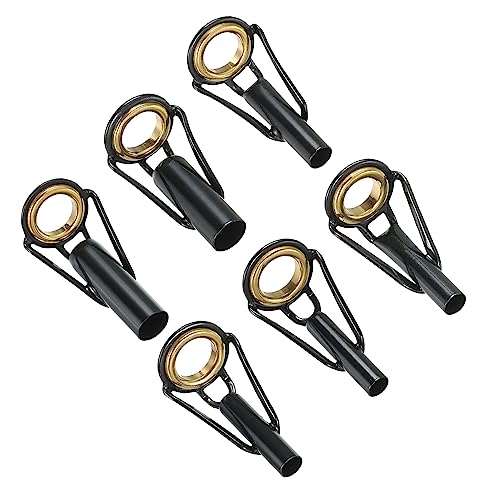 PATIKIL Fishing Rod Tip Repair Kit Stainless Steel Pole Ring Guide Replacement for Saltwater Freshwater Fishing - color: Golden, size: 3.0-6.5mm