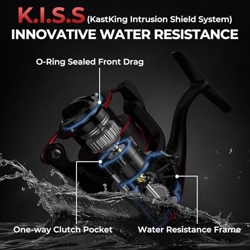 KastKing Sharky Spinning Reel – 5.2:1 & 6.2:1 Gear Ratios, Carbon Fiber Drag 33–39.5LB, 10+1 Stainless Bearings, Lightweight Nylitech Body, Oversize Shaft, for Saltwater & Freshwater - color: 5.2:1-Sharky III, size: 5000