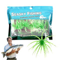 4Pcs Dice Bait, Floating TPR Swimbait with Reflective Stars,Tentacle Creature Lure, Sea Urchin Style Soft Plastic Baits, for Bass Fishing Drop Shot, Wacky Rig/Neko Rig and Finesse, Slow Sinking - color: Grass Green(S), size: 6cm/2.34inch