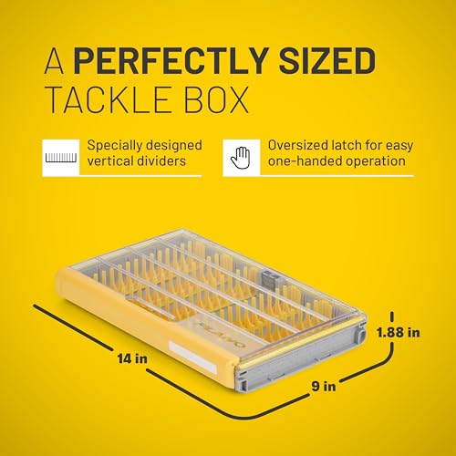 Plano EDGE Master Jig/Bladed Jig Box, Transparent/Yellow - style: Jig Tackle Storage