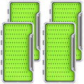 RoundFunny Fly Boxes for Fly Fishing Silicone Waterproof Fly Fishing Box Super Slim Fly Fishing Tackle Trays Box Best Pocket Storage Size 7.36"L x 0.63"W x 4.02"H Could Holds 134 flies(Waterproof)
