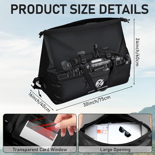 Waterproof Duffle Bag, Large Marine Dry Bags, Heavy Duty Adventure Travel Bag for Men and Women, Waterproof Duffel Backpack for Kayaking Boating Hiking Camping Vacation, 65L 110L 160L - size: 110L