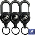Pristis Heavy Duty Zinger Retractors, Saltwater Resistant 28" Stainless Steel Wire Retractable Badge Holder, Keychain Lanyard