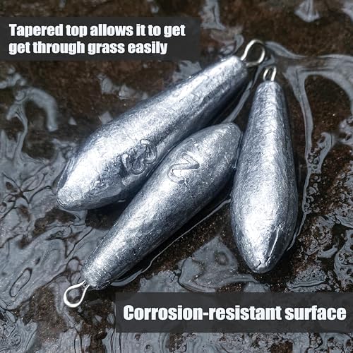 Drop Shot Fishing Weights Sinkers for Saltwater Freshwater Fishing - style: 5 Ounce-4pcs