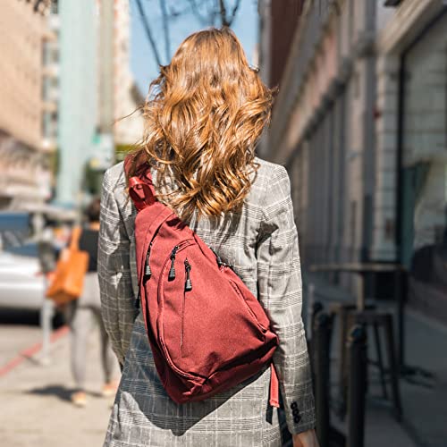 JESSIE & JAMES Peyton Crossbody Sling Backpack Concealed Carry Purse For Women Men Outdoor Chest Bag Shoulder Backpack - color: Grey