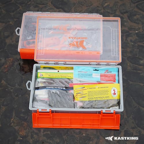 KastKing HyperSeal Waterproof Tackle Box, 3700 Deep Tackle Trays, Fishing Tackle Box Organizer With Exterior Stickers, Fishing Gear & Fishing Accessories Storage, 1 Pack No Compartment - size: 3700 Deep(1 Pack no compartment)