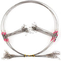 Fishing Leaders, Fish Line Stainless Steel Wire with Swivels Snap Connect Fishing Gear and Equipment Tackle Kit, for Lures Bait Rig Or Hooks, Fishing Gift - color: 10PCS High Low Rig