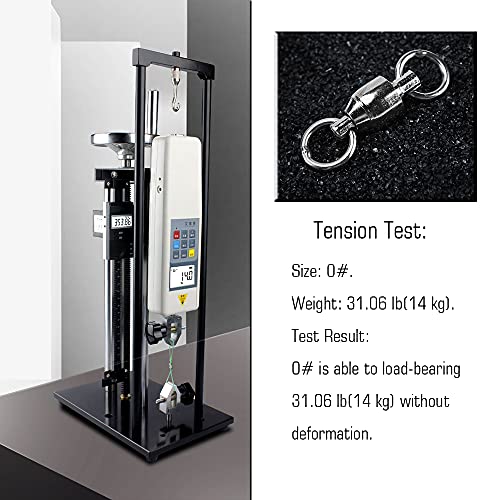 AMYSPORTS Barrel Ball Bearing Swivel Saltwater Rolling Fishing Swivels Stainless Steel High Strength Connector Bearings Solid Welded Rings Black Nickel - size: Size 5+5 (143lb) 25 pcs