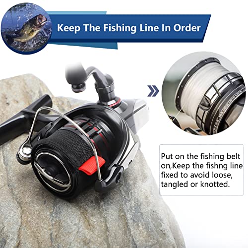 Dovesun Fishing Spool Belt Fishing Reel Protection Spinning Reels Fishing Reel Accessories 4pcs - color: Spinning Reel-Large-4pcs