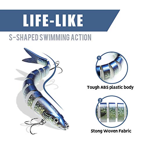 TRUSCEND Shallow or Deep Diving Crankbait with BKK Hooks, Wobble Fishing Lures for Bass Trout Crappie Walleye, Sinking Lipless Vibe Crank Bait for Bass Pike, Amazing Swimbait for Family Fishing - color: B-4",0.35oz