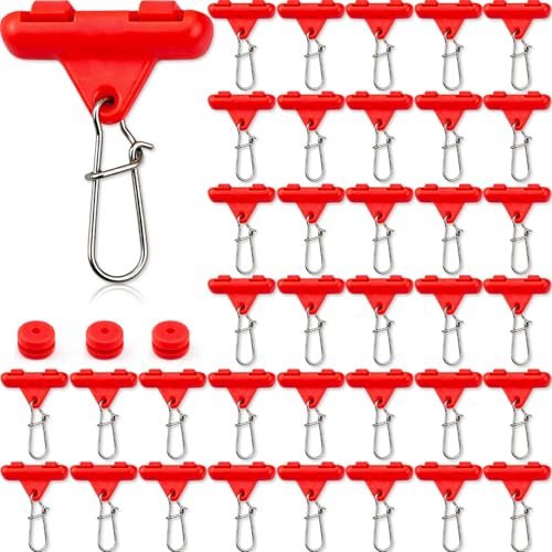 Sinker Slides for Fishing with Weight Bumpers, No Twist Sinker Slide, Clip-On Sinker Slider for Easy Weight Change, Protect Line & Knot Swivels Snaps, Ideal for Catfish Carolina Rig - color: Orange, size: 36PCS Sinker Slides +36PCS Bumper Stops