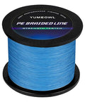 Thinner Braided Fishing Line, Ultra-Strong Abrasion Resistant Zero Stretch Braided Line, 4&8 Strand - color: Ocean Blue, size: X4-15lb-164yds-0.12mm