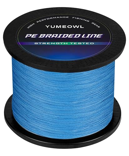 Thinner Braided Fishing Line, Ultra-Strong Abrasion Resistant Zero Stretch Braided Line, 4&8 Strand - color: Ocean Blue, size: X4-10lb-328yds-0.09mm