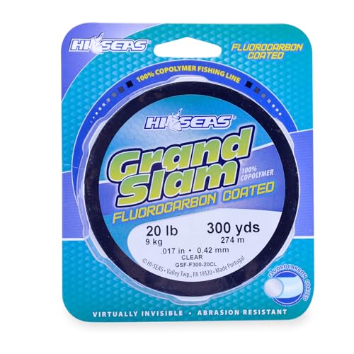 HI-SEAS Grand Slam Fluorocarbon Coated Fishing Line - color: Clear, size: 20 lb / Filler Spool