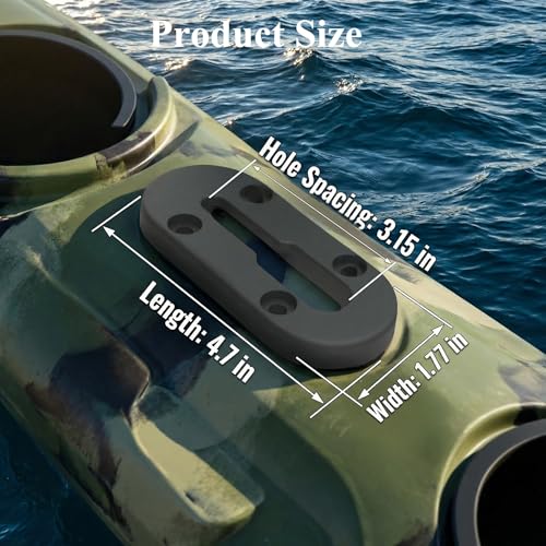 Kayak Track Rail - Low Profile Design for Fishing Rod,Cup Holders and Paddle Holders | High-Strength Nylon & Stainless Steel 304 | Kayak Accessories Mount Track & Rail System for Kayak - style: 4inch,2pcs
