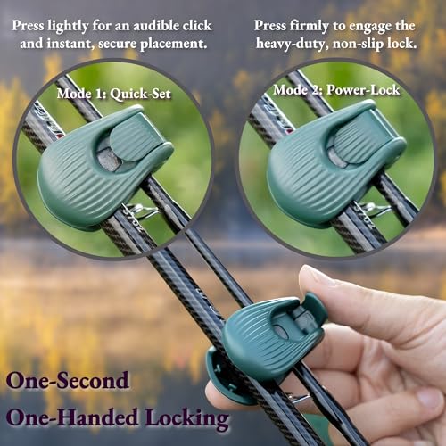 Fishing Rods Belt Rod Straps, Fishing Rod Clip Fit for Casting Rods, Spinning Rods Bass Rod and Fly Rods (4 Color, 4 pcs) (GREEN) - color: GREEN