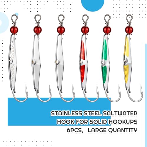 Saltwater Trolling Kit Ready to Fish, Fishing Kit with Lures, Trolling Sinkers & Planers for Spanish Mackerel Bluefish Bonito Tuna, Complete Nearshore Inshore Fishing Lures Set