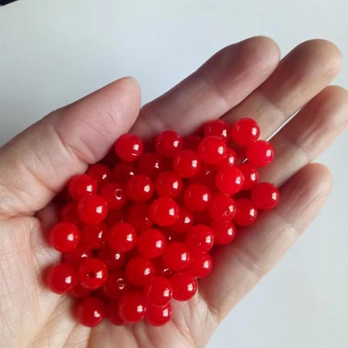 Fishing Beads for Catfish,Match with Fishing line,6mm,70/200/500 per Pack - color: red, size: 200pcs