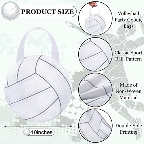 Shihanee 24 Pcs Volleyball Gift Bags Ball Themed Party Treat Bags Volleyball Goodie Candy Handbags Non Woven for Sport Game Theme Supplies - style: Volleyball