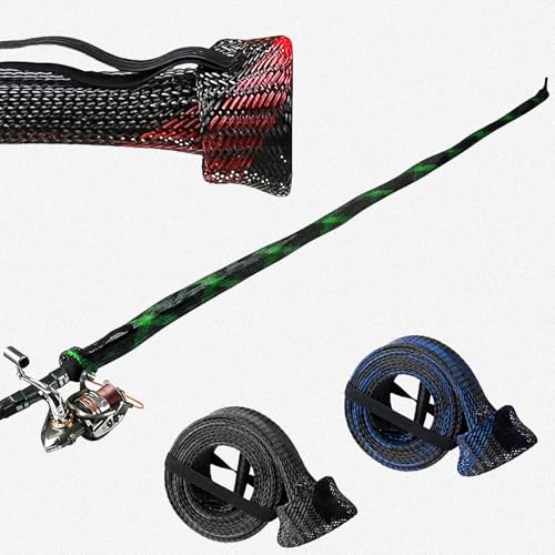 Fishing Rod Sleeve for Poles: Fishing Pole Sleeves Rod Socks and Covers for Rods Fishing Rod Protector Sleeve - Fishing Pole Protection Covers (4-Pack)