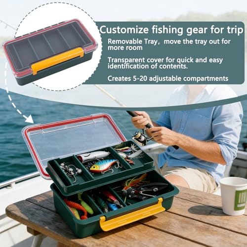 Fishing Tackle Box with Fishing Lures,72Pcs Fishing Lures Kit-Pliers,Topwater Lures,Hooks,Spinnerbaits,Saltwater & Freshwater Fishing Gear and Equipment,Fishing Gifts for Men