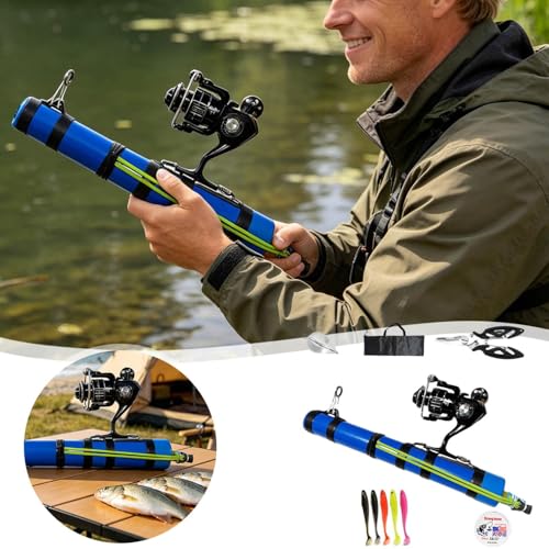 Catapult Fishing Rod, Portable Handheld Fishing Rod Kit, 2026 Upgrade Compact Sling Shot Fishing Reel, Compact Casting Fishing Set with Reel & Accessories - size: D
