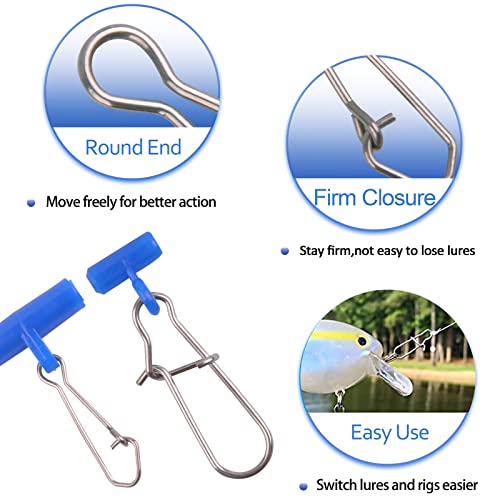 Fishing Sinker Slide Fishing Line Sinker Slider Heavy Duty Fishing Snap Clips Sliding Swivels Sinker Weights Connector Saltwater Surf Fishing Rigs Catfish Bottom Rig Fish Finder Rig - style: 50pcs Blue Slide