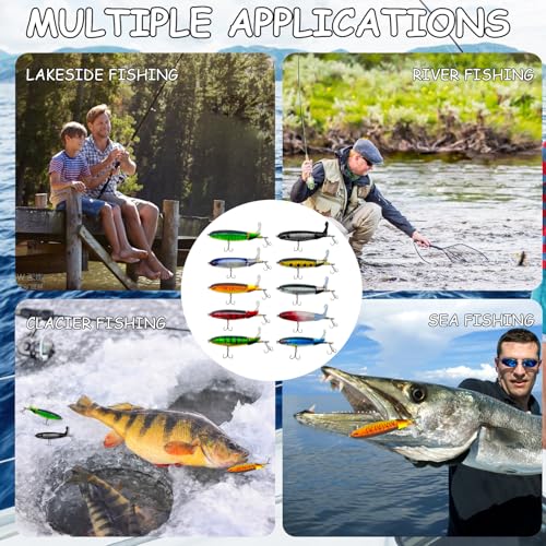 Multi Jointed Swimbait Saltwater Fishing Lures with Sharp Treble Hooks, Bass Fishing Lures Walleye Trout, Lifelike Slow Sinking Fish Bait Lures Kit Freshwater - color: Whopper Lure