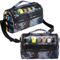 2 Pcs Fishing Line Management Bag Waterproof Nylon Fishing Line Storage Bag Transparent Window Removable Divider Leader Lines Spool Organization, Camouflage Blue - color: Camouflage Blue