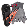 Fishing Pliers with Sheath，gloves and Lanyard; Multi-purpose Saltwater Fishing Pliers with Split Ring,Corrosion Resistance Fly Fishing Pliers(Red)