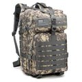 Tactical Backpack for Men, 45L Military Gym Backpacks, Large 3-Day Assault Pack Bug Out Bag MOLLE Daypack for Rucking Fishing Camping (Grey Camo) - color: Grey Camo