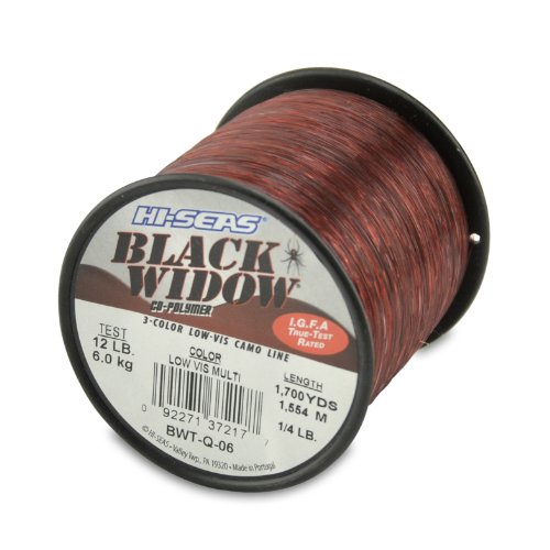 Hi-Seas Black Widow Co-Polymer Line - size: 1,700 Yard, 12 Pound Test