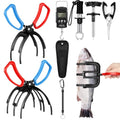 Seenelling 8 Pcs 3 Claw Fish Gripper 2 Claw Fish Plier Fishing Tool Kit of Fishing Scale Fishing Pliers Fishy Fingers Tool Set Saltwater Resistant Fishing Gear Accessories