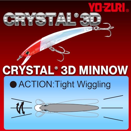 Yo-Zuri Crystal 3D (F) 90Mm 3-1/2" Minnow, Real Mullet - color: Blue Yellow, size: 3-1/2 Inch