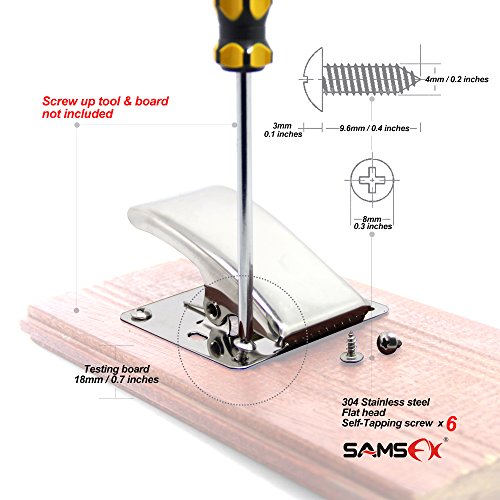 SAMSFX Fish Cleaning Board Tools Fillet Clamp w/Screws Deep-Jaw Fish Tail Clip Board for Scaling Table Bait (Fish Clamp) - color: Fish Clamp